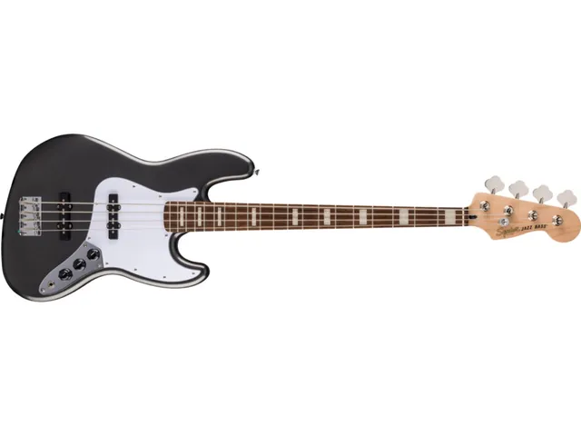 Squier LE Affinity Series Active Jazz Bass Charcoal Frost Metallic front view