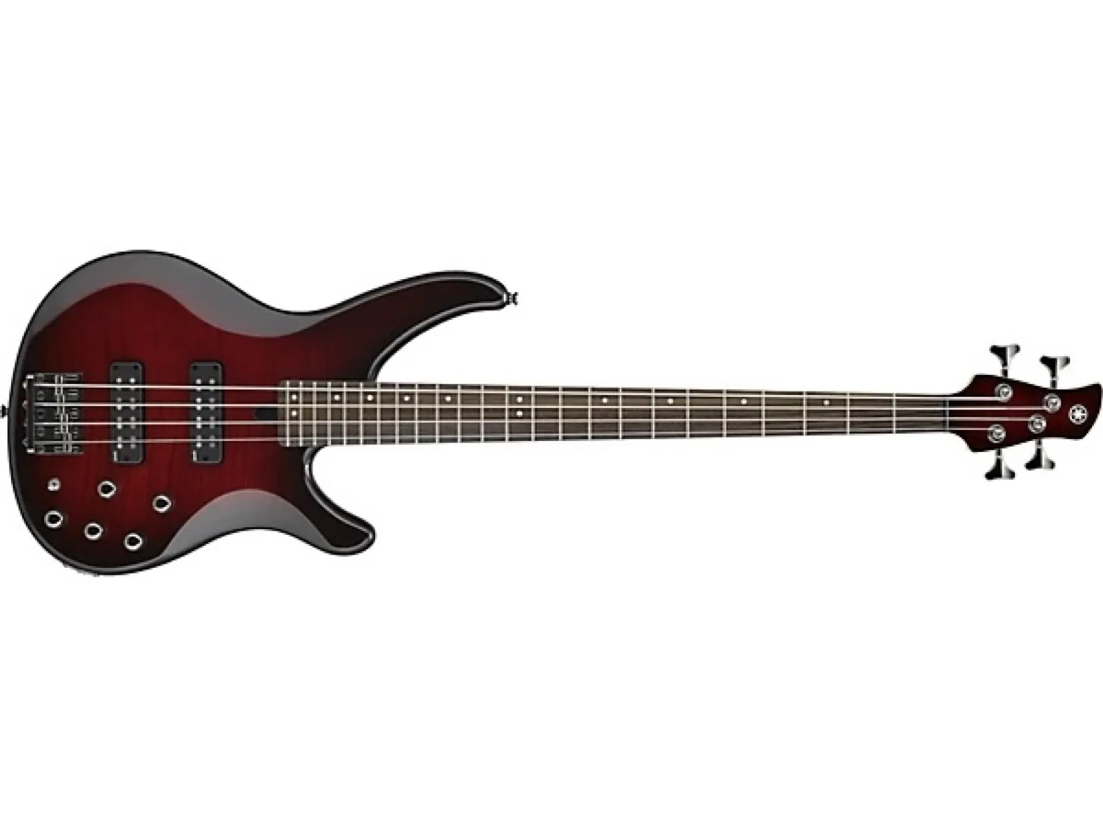 Yamaha TRBX604FM Bass Dark Red Burst front view