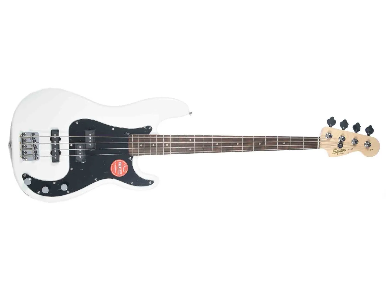 Squier Affinity Series Precision Bass PJ Olympic White front view