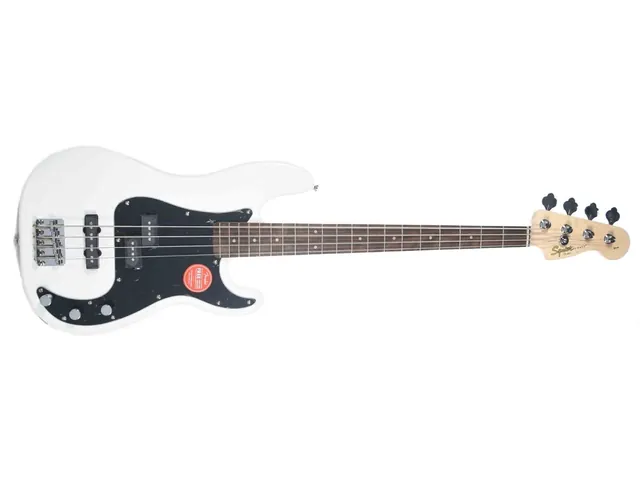 Squier Affinity Series Precision Bass PJ Olympic White front view