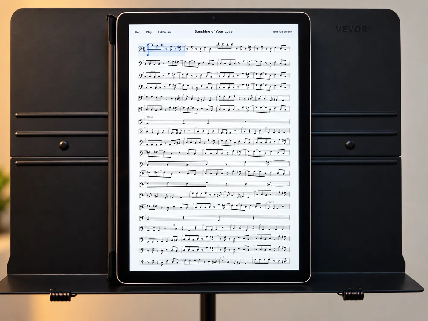Table on Music Stand