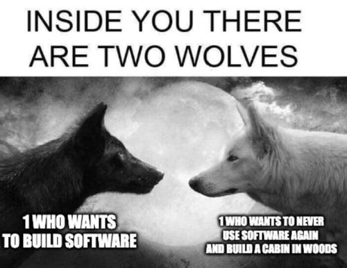 Two Wolves Meme
